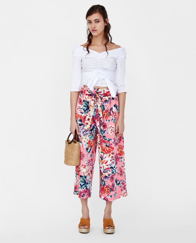 Cvjetne hlače s pojasom, Zara, 299,90 kn