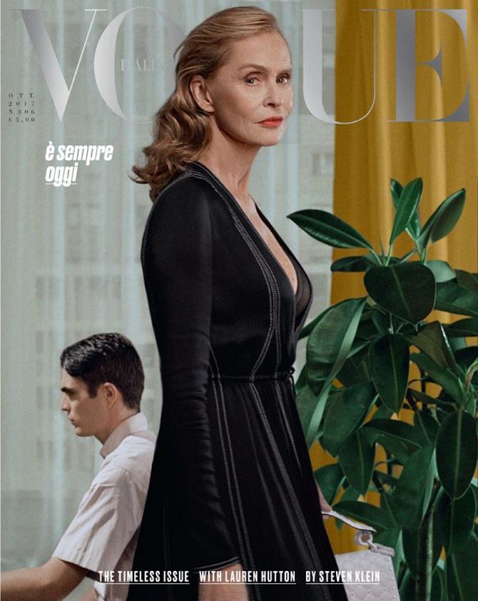 Lauren Hutton na listopadskom coveru Voguea