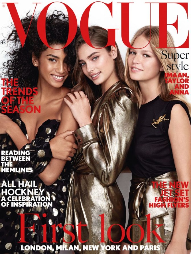 Imaan Hammam, Taylor Hill i Anna Ewers za Vogue UK