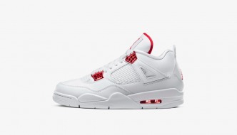 Air Jordan 4: Bijele tenisice s daškom crvenog glamura