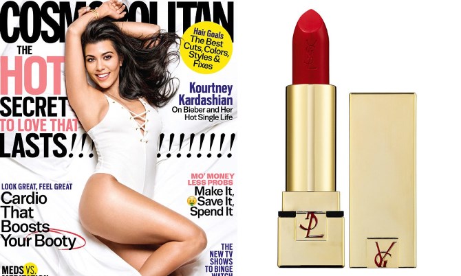 Kourtney Kardashian i YSL Rouge Pur Couture