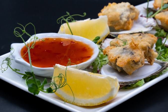 Fried oysters, Dalmatian seafood delicacy, Mediterranean specialties,  www.zadarvillas.com