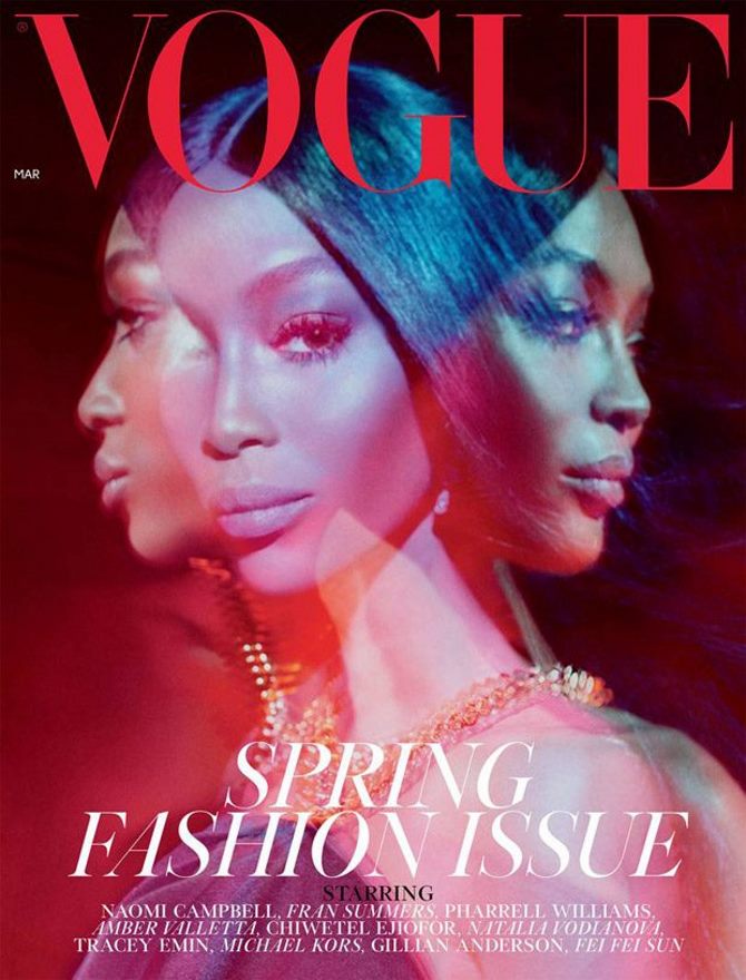 Naomi Campbell za britanski Vogue | Foto: Steven Meisel