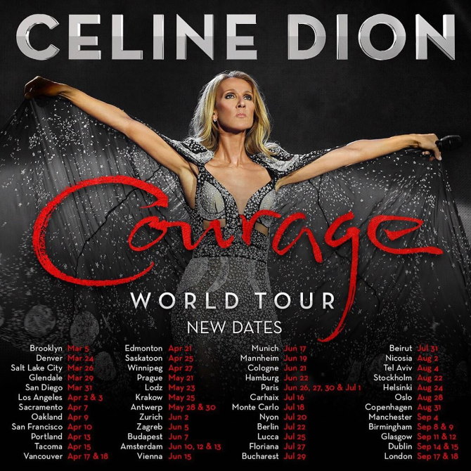 Courage World Tour, Celine Dion