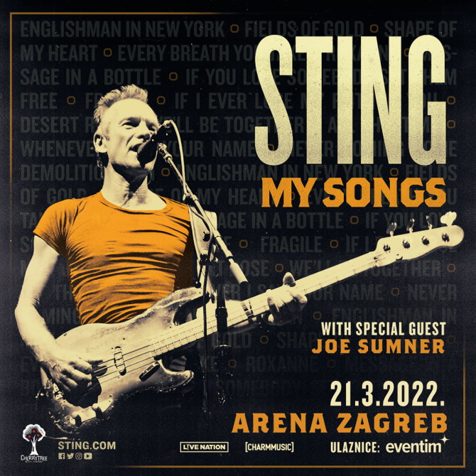 Sting stiže u Zagreb