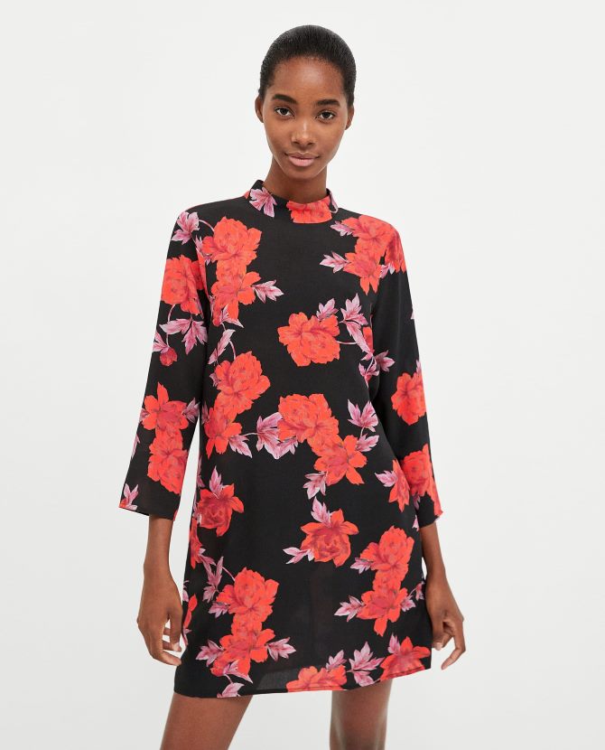 Mini haljina sa cvjetnim uzorkom