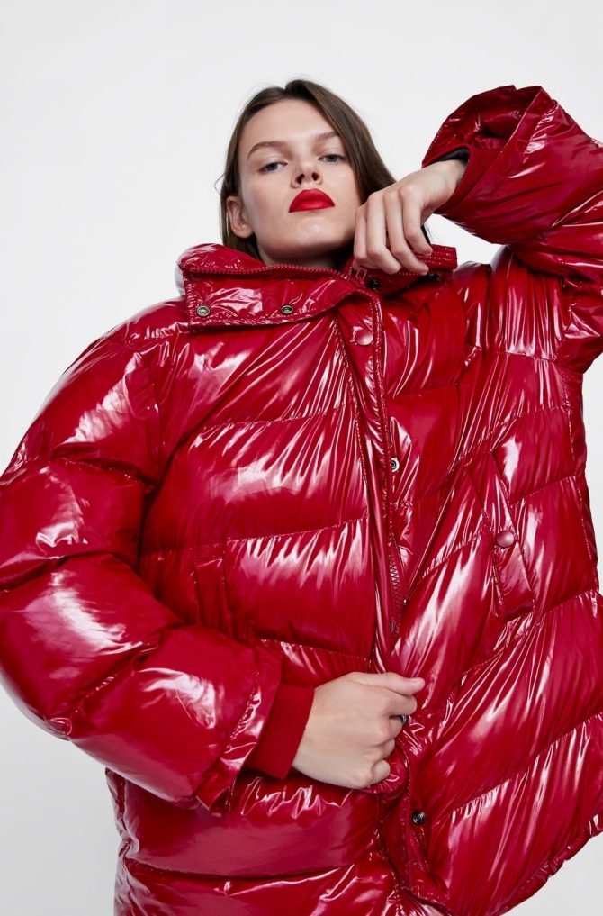Prošivena jakna s efektom vinila, Zara - 499,90 kn