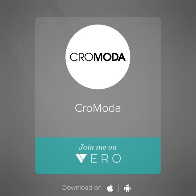 CroModa na aplikaciji Vero