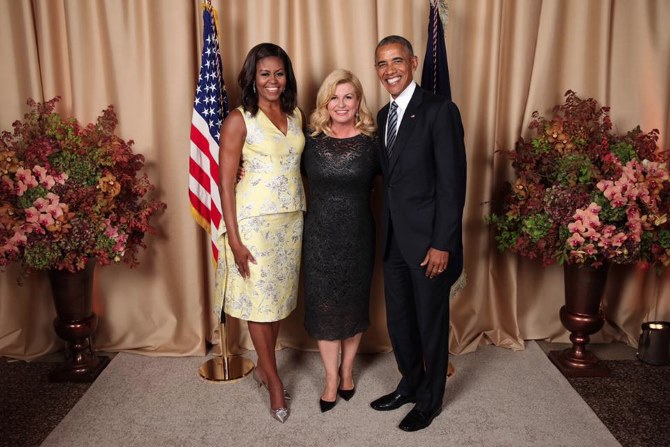 Michelle Obama, Kolinda Grabar-Kitarović i Barack Obama | Foto: Foto: Official White House Photo