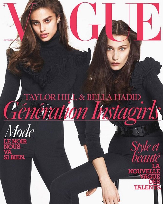 Taylor Hill i Bella Hadid za Vogue