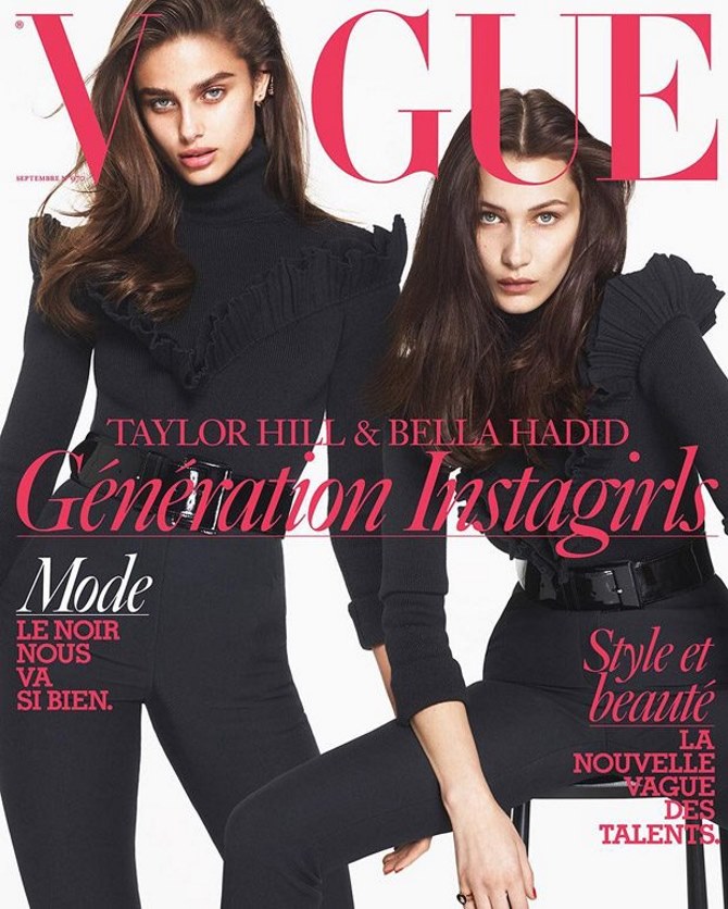 Taylor Hill i Bella Hadid za Vogue