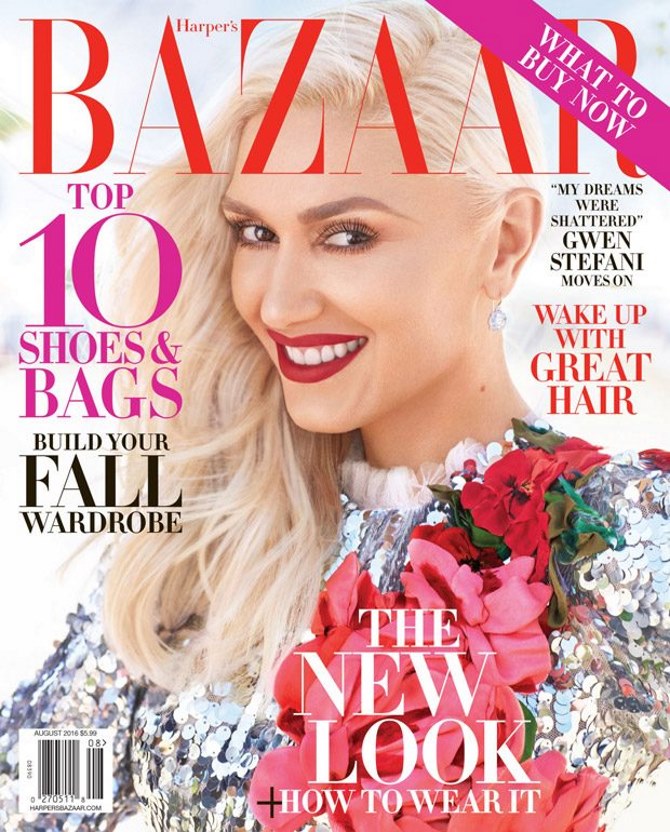 Gwen Stefani na naslovnici Harper's Bazaara