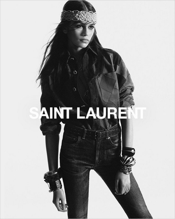 Kaia Gerber za Saint Laurent