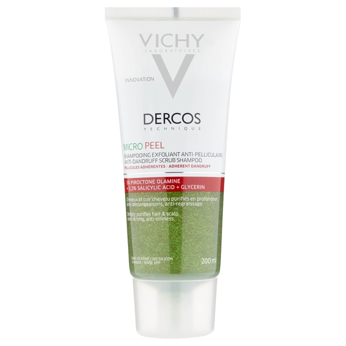 Šampon-piling Dercos Micro Peel Anti-Dandruff Scrub Shampoo, Vichy