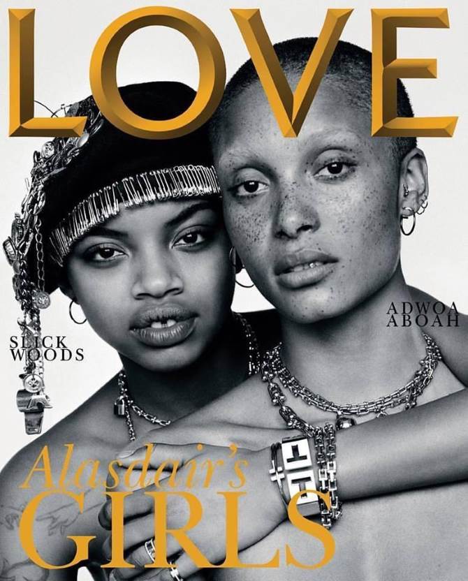 Slick Woods na naslovnici magazina Love