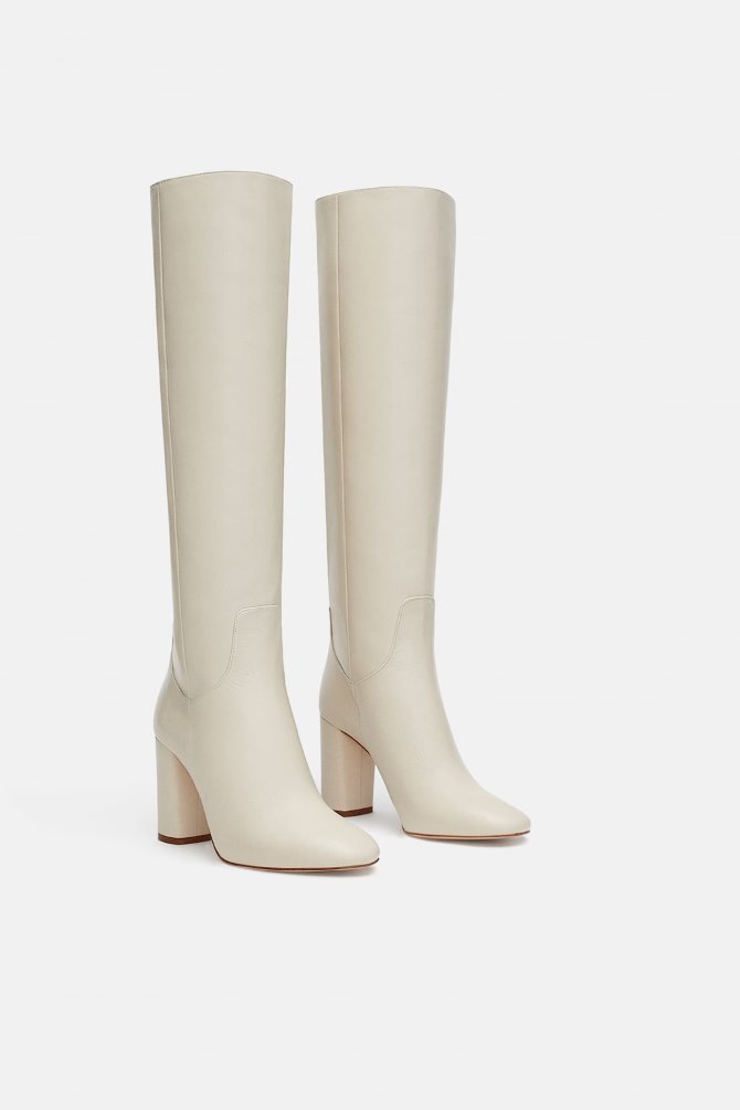 Kožne čizme s potpeticom, Zara, cijena: 899,90 kn