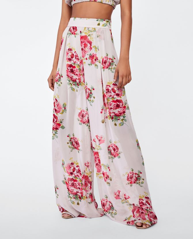 Široke hlače cvjetnog uzorka, Zara, 399,90 kn