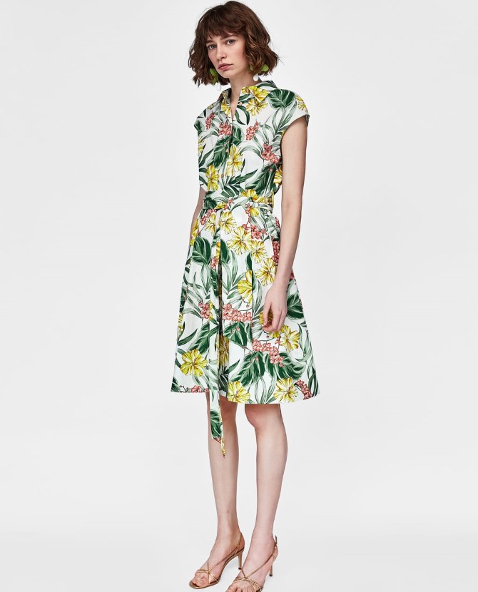 Košulja-haljina sa cvjetnim uzorkom, Zara - 299,90 kn