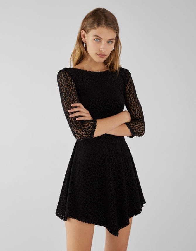 Mala crna haljina s leopard uzorkom | Cijena: 249,90 kn