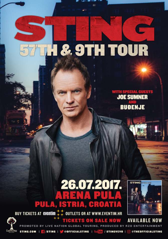 Sting će 27. srpnja nastupiti u Puli