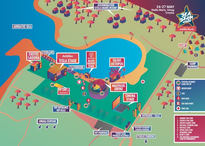 Mapa ovogodišnjeg izdanja Sea Star Festivala