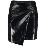 Sjajna crna mini suknja kožnog efekta - 129 kn