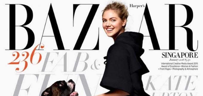 U društvu psa: Kate Upton za Harper's Bazaar