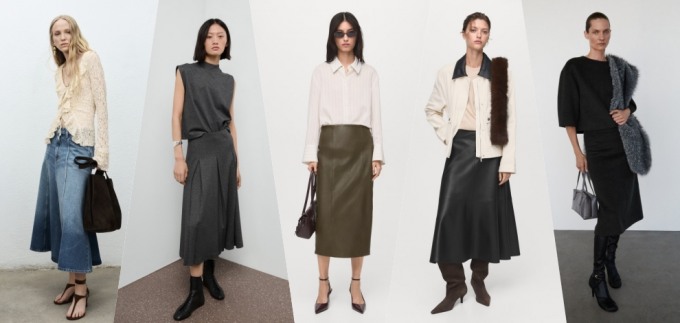 10 neodoljivih midi suknji iz Manga za jesen 2025.