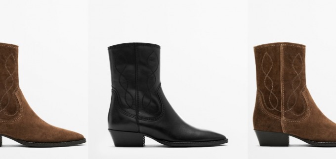 Massimo Dutti - kaubojske čizmice za zimu 2021/2022.