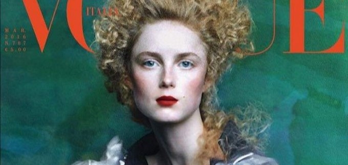 Rianne van Rompaey u Armaniju za talijanski Vogue
