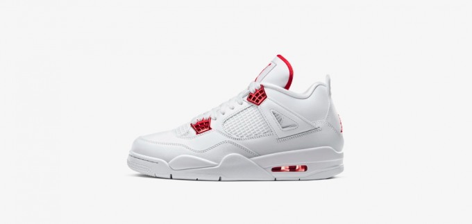 Air Jordan 4: Bijele tenisice s daškom crvenog glamura