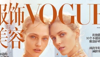 Kao jaje jajetu: Sasha Pivovarova i Anja Rubik za kineski Vogue