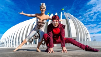 Cirque du Soleil na ulicama Zagreba uoči spektakla u Areni