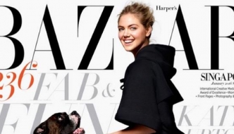 U društvu psa: Kate Upton za Harper's Bazaar