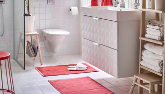 10 ideja za kupaonice s crvenim detaljima