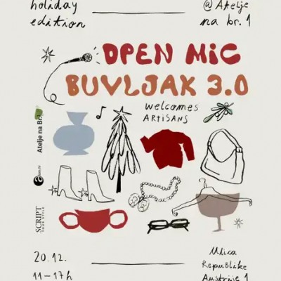 Božićni OPEN MIC Buvljak ove subote spaja modu i glazbu